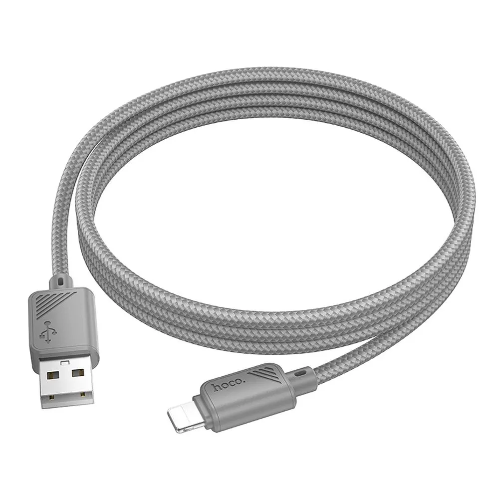 Cable USB A to Lightning Hoco 2,4A 1 m X113 gray - Image 4