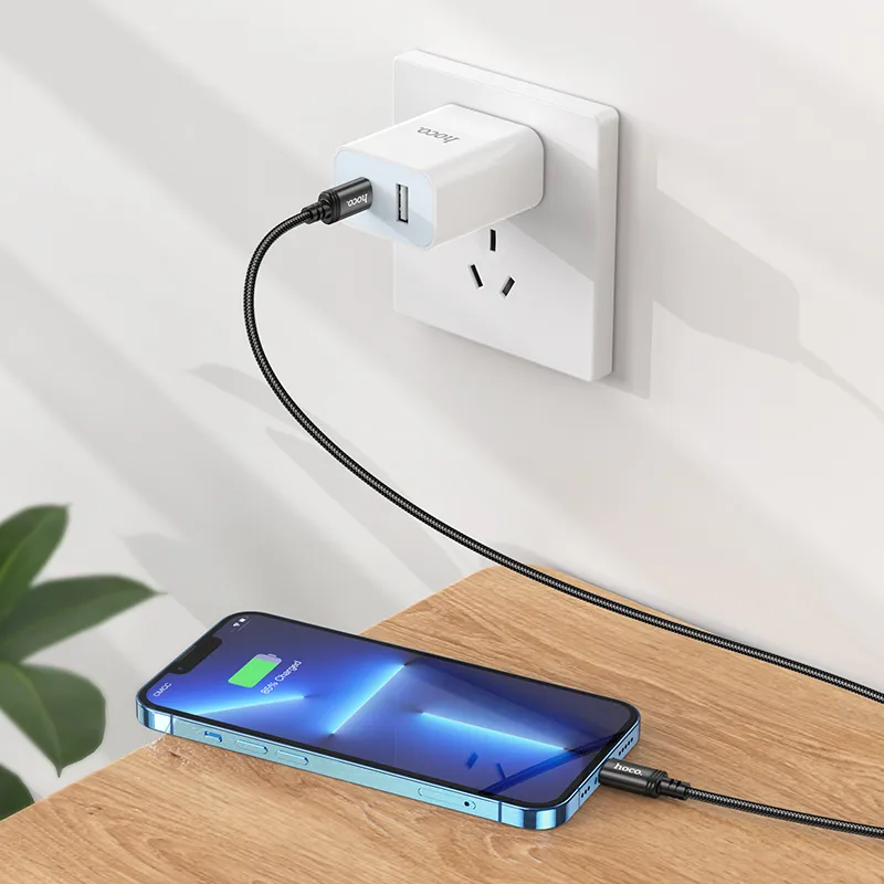 Cable USB C to Lightning Hoco PD 27W 2 m X89 black - 6. kép