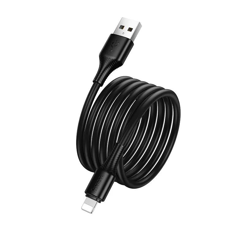 Cable USB A to Lightning Hoco 2,4A 1 m X120 black - Image 3
