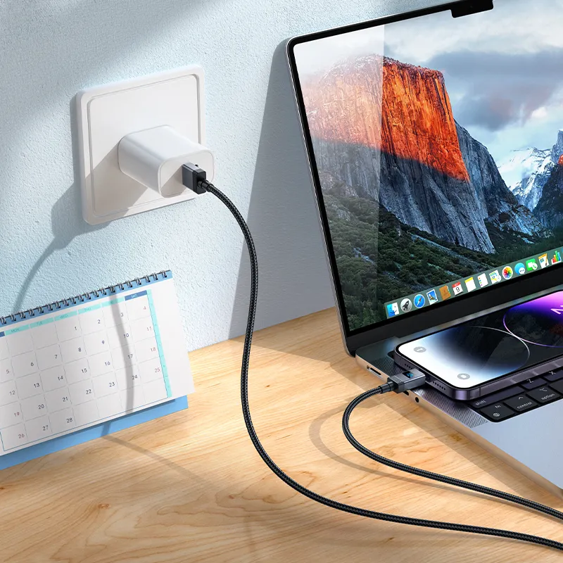 Cable USB A to Lightning Hoco 2,4A with display 1 m X118 black - Image 7