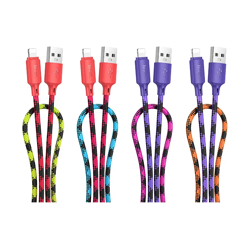 Cable USB A to Lightning Hoco 2,4A 1 m X116 gradient purple - Image 4
