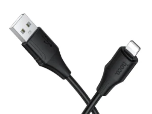 Silicone Cable USB A to Lightning Hoco 2,4A 1 m X124 black