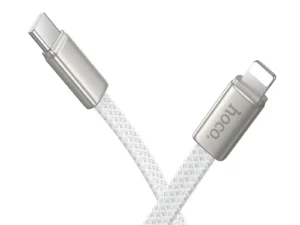 Flat Cable USB C to Lightning Hoco PD 30W 1 m X125 white
