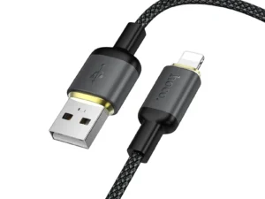 Cable USB A to Lightning Hoco 2,4A 1 m X128 Benefit black