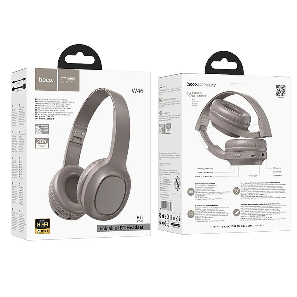 Wireless headphones Hoco W46 brown - Image 3