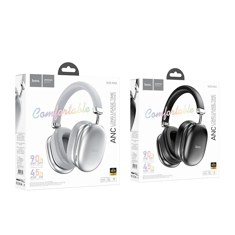 Wireless headphones Hoco ANC W35 Max black - 6. kép