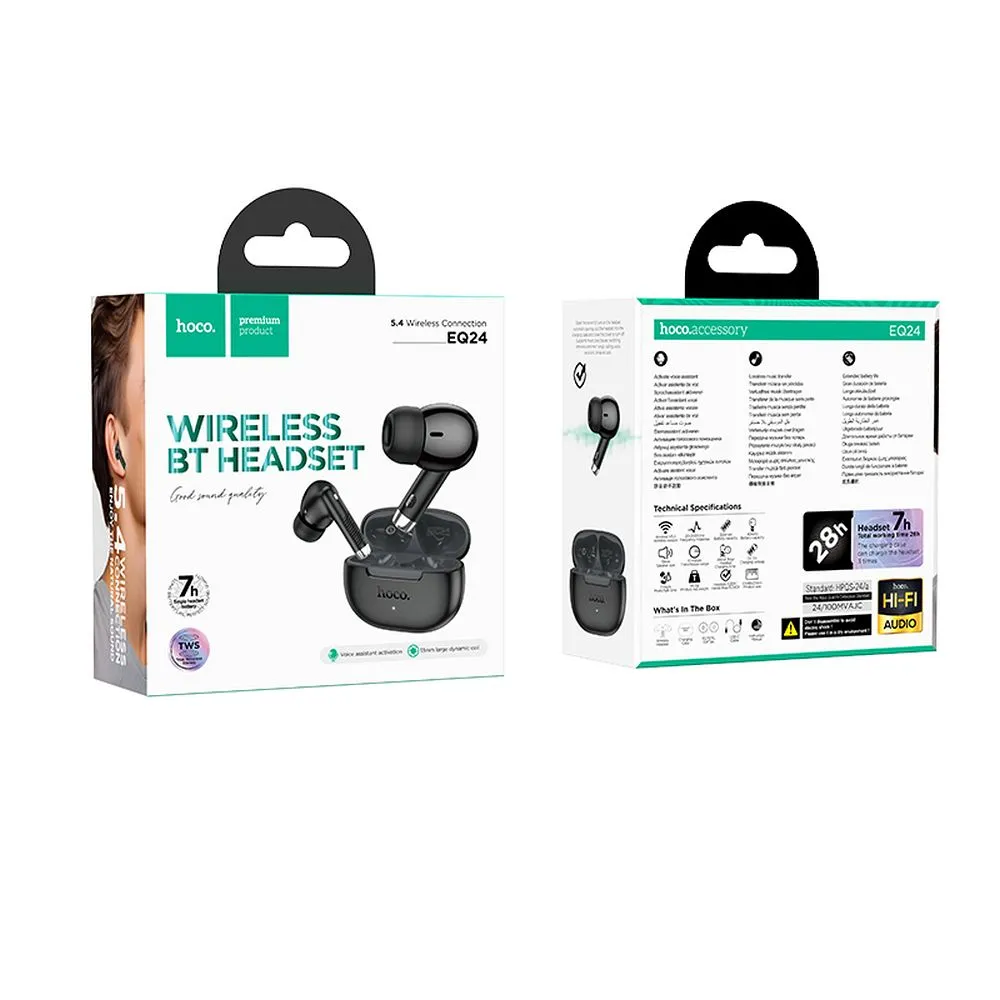 Wireless earphones Hoco TWS EQ24 midnight black - Image 4