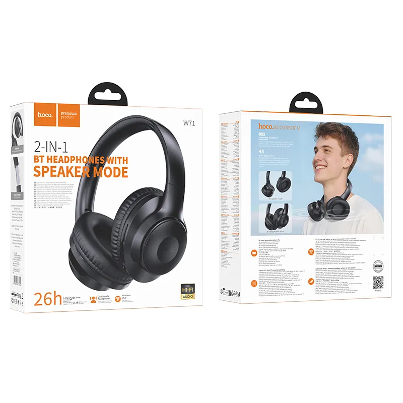Wireless headphones Hoco W71 black - Image 9