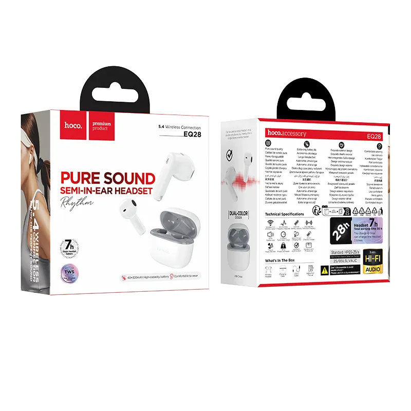 Wireless earphones Hoco TWS ANC ENC EQ28 white star - Image 5