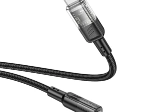 Cable AUX Jack 3,5 mm to USB C Hoco 1,2 m UPA27 black