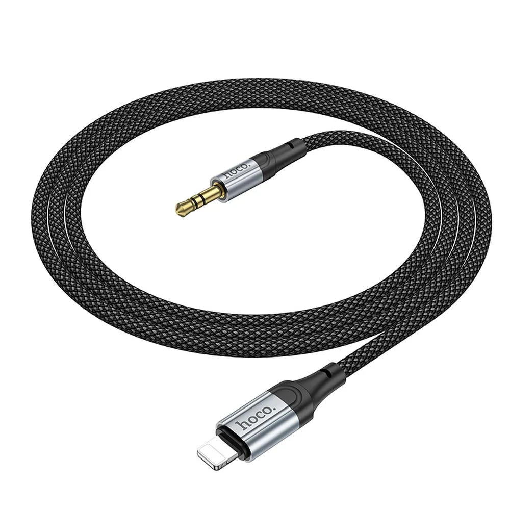 Cable AUX Lightning to Jack 3,5 mm Hoco 1 m UPA26 black - Image 6