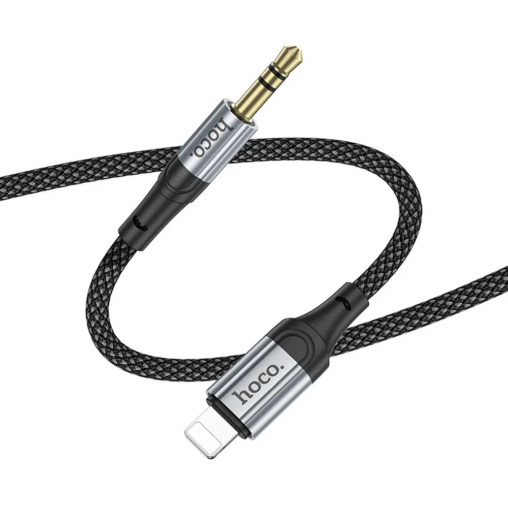 Cable AUX Lightning to Jack 3,5 mm Hoco 1 m UPA26 black - Image 4