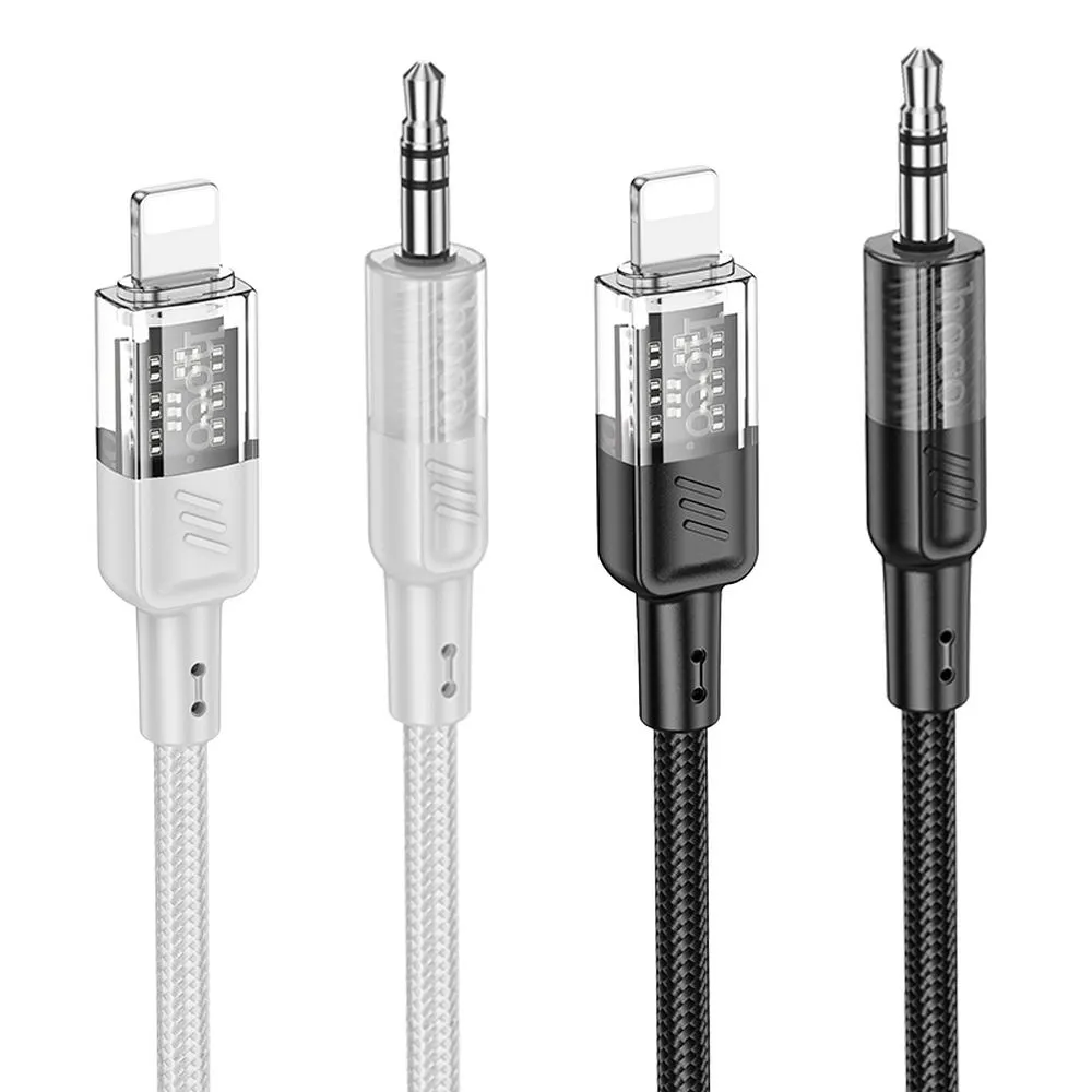 Cable AUX Jack 3,5 mm to Lightning Hoco 1,2 m UPA27 black - Image 4