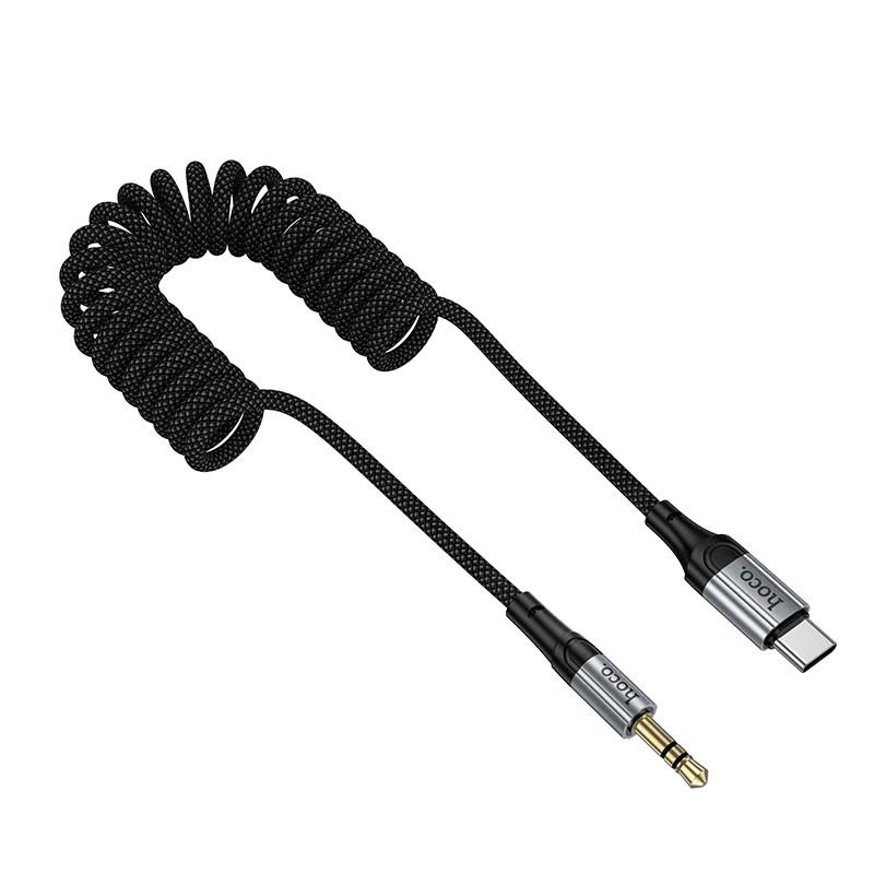Cable AUX Jack 3,5 mm to USB C Hoco 1,5 m UPA33B black - Image 6