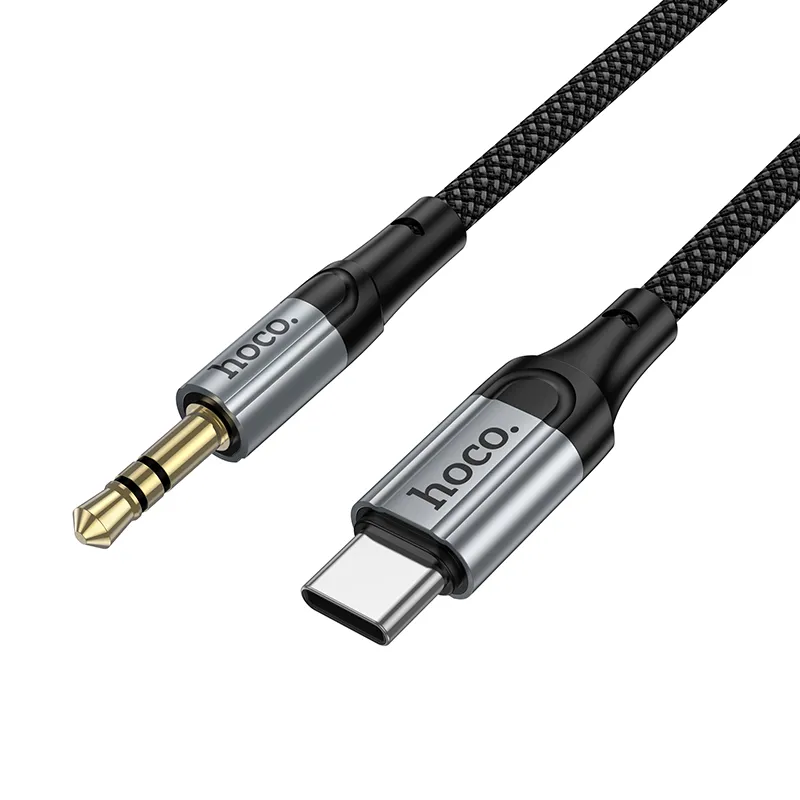 Cable AUX Jack 3,5 mm to USB C Hoco 1,5 m UPA33B black - Image 4