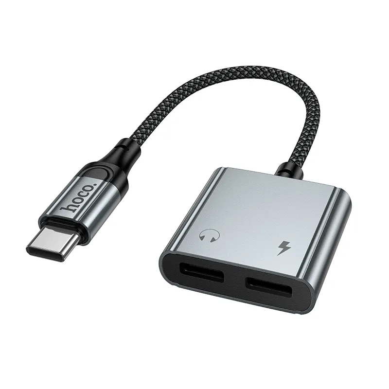 Adapter AUX USB C to 2x USB C max 10W Hoco UPA34A UPA34A gray - Image 7