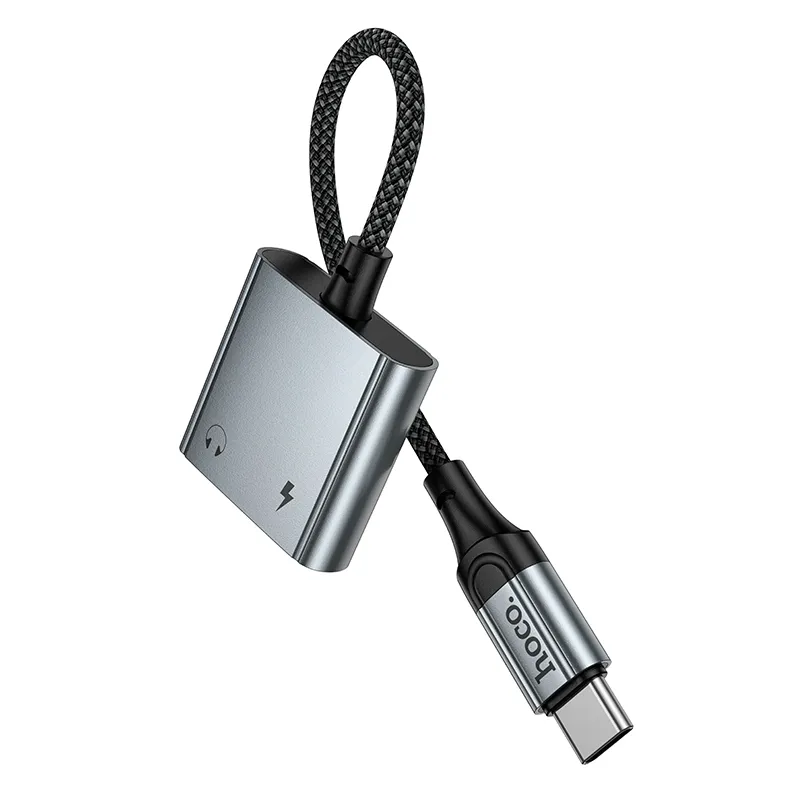 Adapter AUX USB C to 2x USB C max 10W Hoco UPA34A UPA34A gray - Image 5