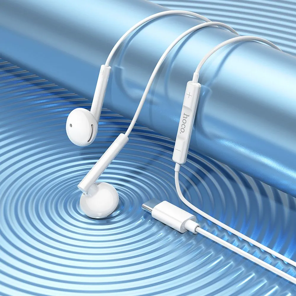 Hoco M95 vezetékes fülhallgató USB C fehér - Image 7