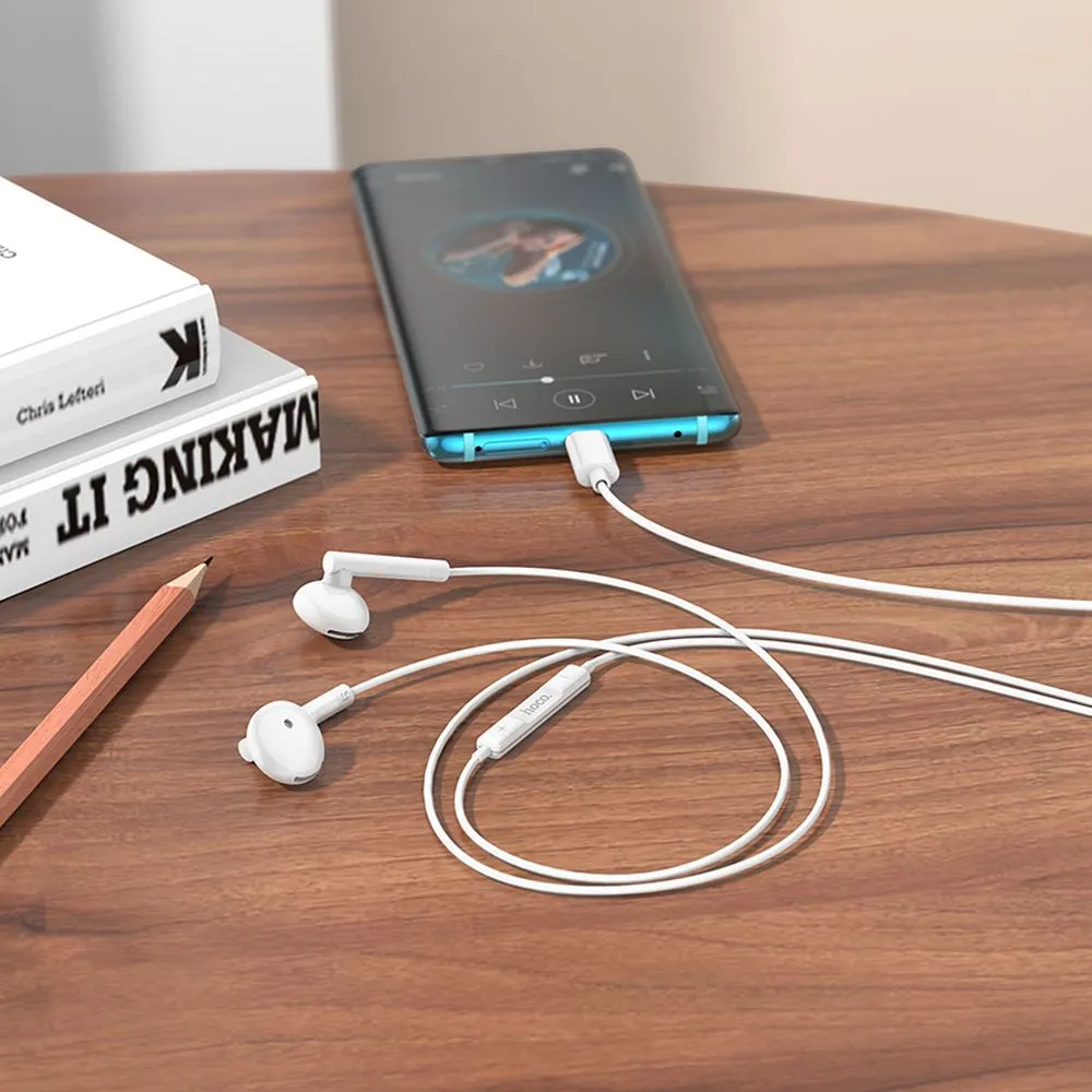 Hoco M95 vezetékes fülhallgató USB C fehér - Image 8