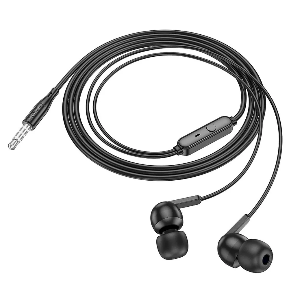Wire earphones Jack 3,5 mm Hoco M124 black - 3. kép