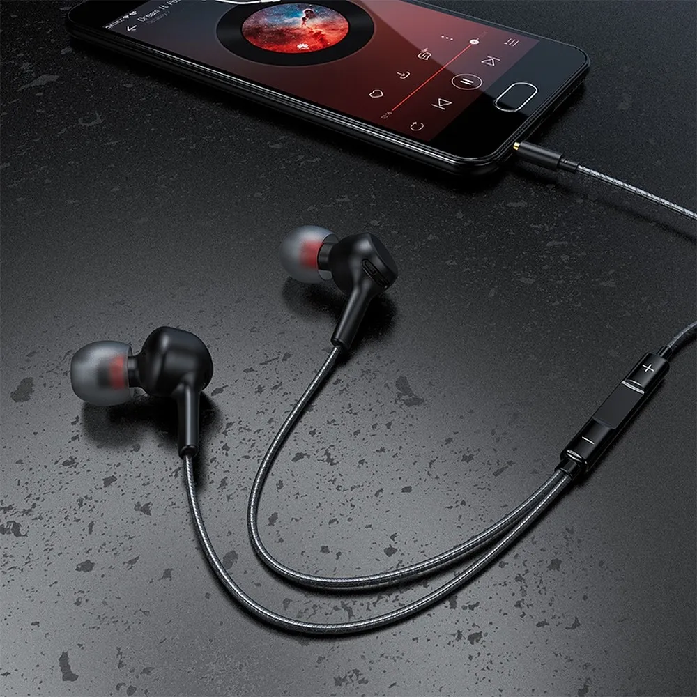 Wire earphones Jack 3,5 mm Hoco M78 black - Image 4