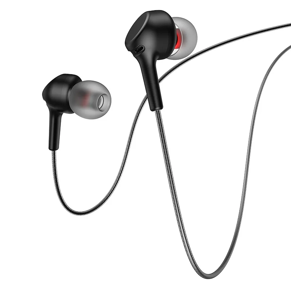 Wire earphones Jack 3,5 mm Hoco M78 black - Image 3