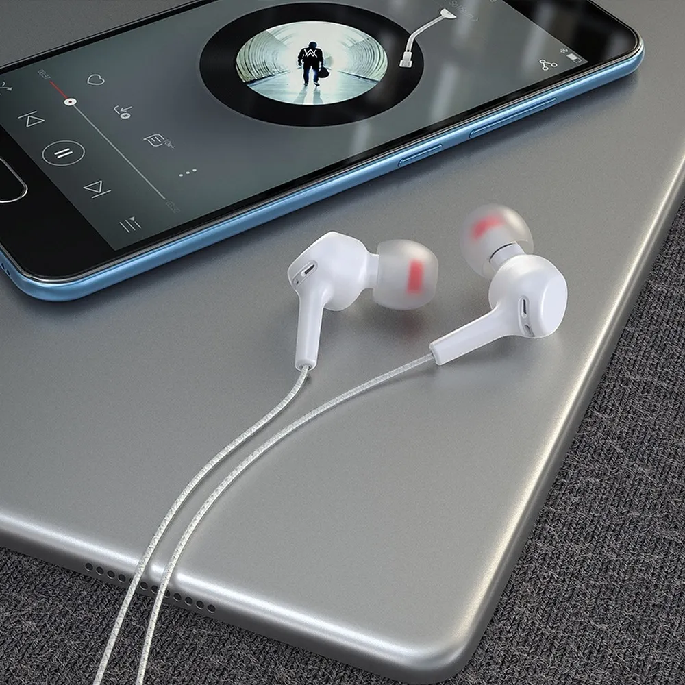 Wire earphones Jack 3,5 mm Hoco M78 white - Image 3