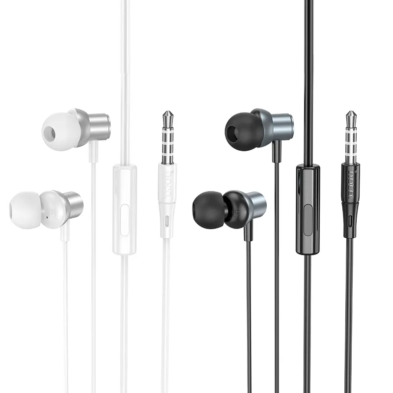 Wire earphones Jack 3,5 mm Hoco M110 metal gray - 4. kép