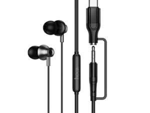 Wired earphones with microphone Jack 3,5 mm/ USB C Hoco M119A black