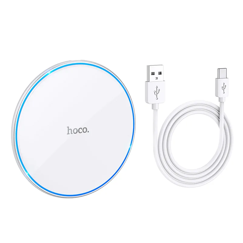 Wireless charger Hoco 2A 15W with light CW6 PRO white - Image 2