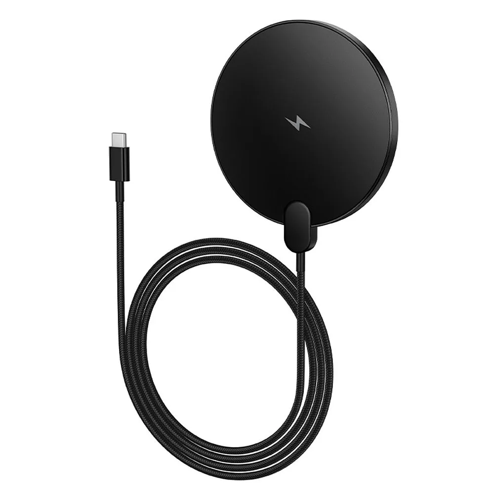 Wireless charger Hoco 15W with cable USB C and digital display CW62 black - 3. kép