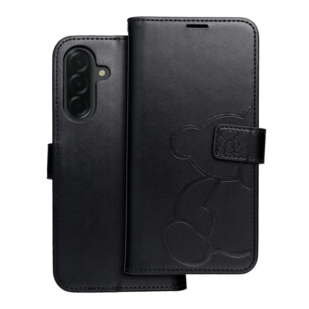 Flip case for Samsung A36 5G Mezzo Book teddy bear black