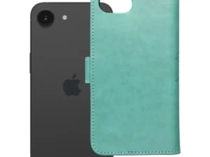 Flip case for iPhone 16e (SE 4 2025) Mezzo Book mandala green