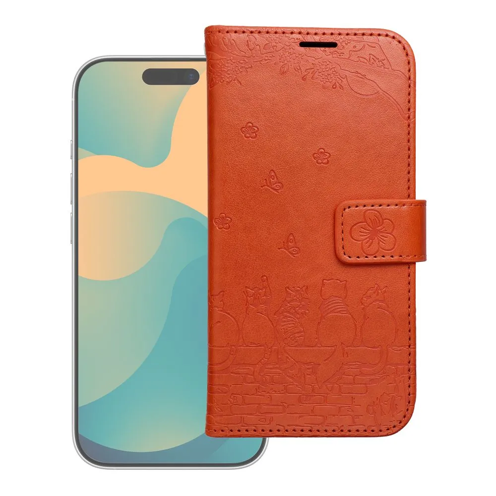 Flip case for iPhone 17 PRO MAX / 18 PRO MAX Mezzo Book cats brown - 8. kép