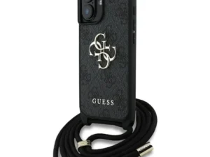 GUESS case for IPHONE 16 Plus GUHCP16MP4GMGCRK (CBDY PU 4G Big Logo W/Cord Strap) black