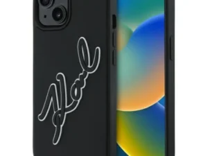 KARL LAGERFELD case for IPHONE 15 KLHCP15S3DRKSDLK (3D Rubber Signature) black