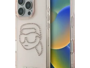 KARL LAGERFELD case for IPHONE 16 Pro KLHCP16LHKHDCELP (IML Rhinestones S K Head) pink