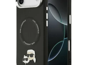 KARL LAGERFELD case for IPHONE 17 Air compatible with MagSafe KLHMP17MPSMLRKCK (PU K&C PINS) black