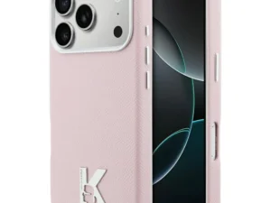 KARL LAGERFELD case for IPHONE 17 Pro compatible with MagSafe KLHMP17L5PGFKHGP (PU FW W/ KHead Logo) pink