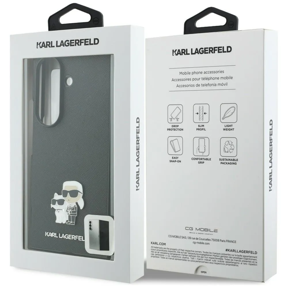 KARL LAGERFELD case for SAMSUNG GALAXY Z FOLD 8 ULTRA (Karl&Choupette Saffiano Pins) black - Image 7