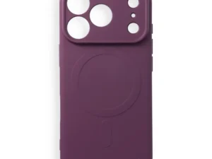 iPhone 18 Pro / 17 Pro szilikon tok, MagSafe-fel kompatibilis (kameravédő), sötét cseresznyezöld