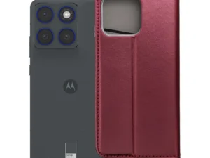 Flip case for Motorola EDGE 70 Smart Magneto burgundy