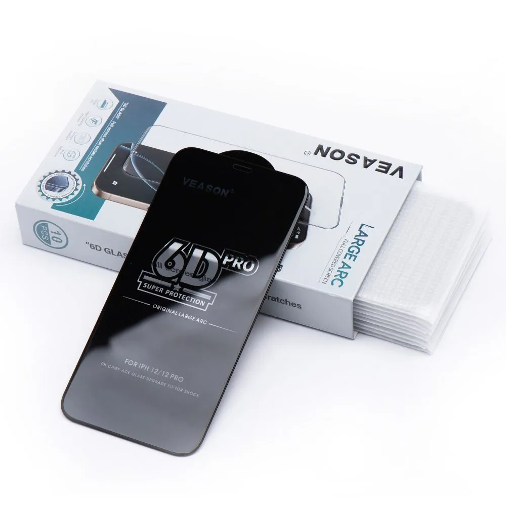 6D Veason Pro Glass (SET 10in1) - for Iphone 14 Pro black - Image 4