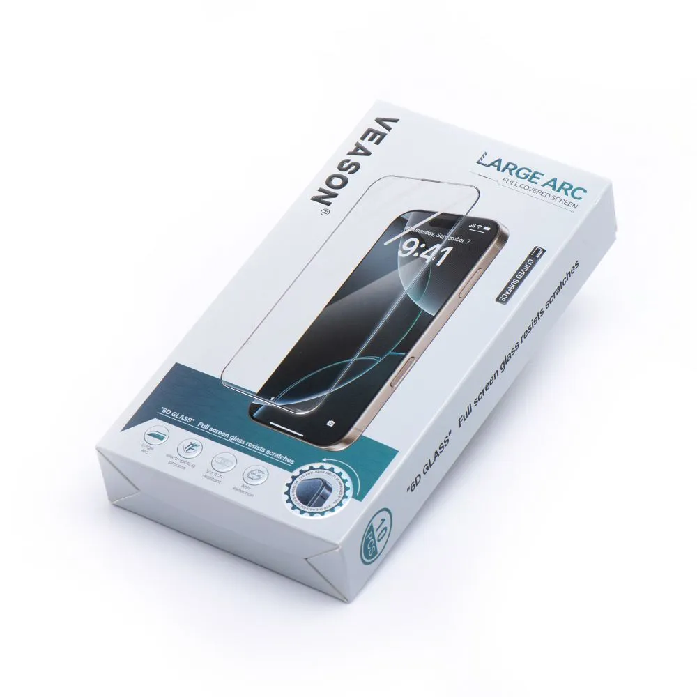6D Veason Pro Glass (SET 10in1) - for Iphone 17 black - Image 9