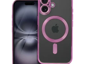 Case for iPhone 16 Electro Mag Cover compatible with MagSafe pink