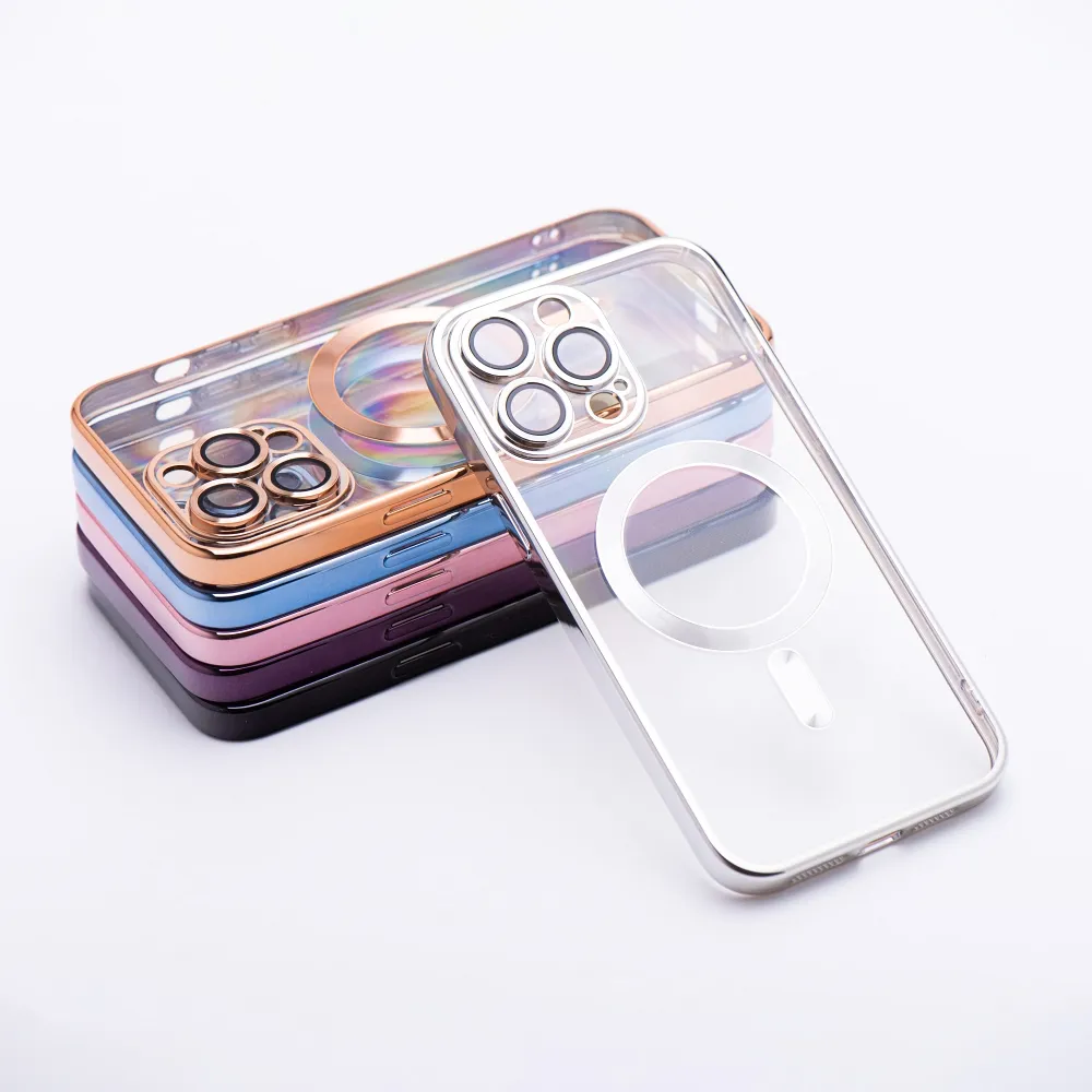 Case for Samsung S25 EDGE Electro Mag Cover compatible with MagSafe silver - Image 5