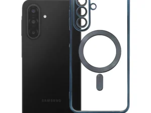 Case for Samsung A17 / A18 Electro Mag Cover compatible with MagSafe titanium blue