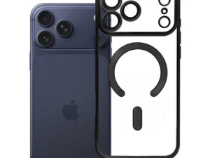 Case for iPhone 17 Pro Max / 18 Pro Max (low camera edge) Electro Mag Cover compatible with MagSafe black