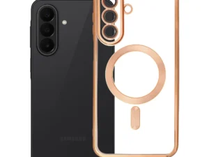 Case for Samsung A27 Electro Mag Cover case compatible with MagSafe gold