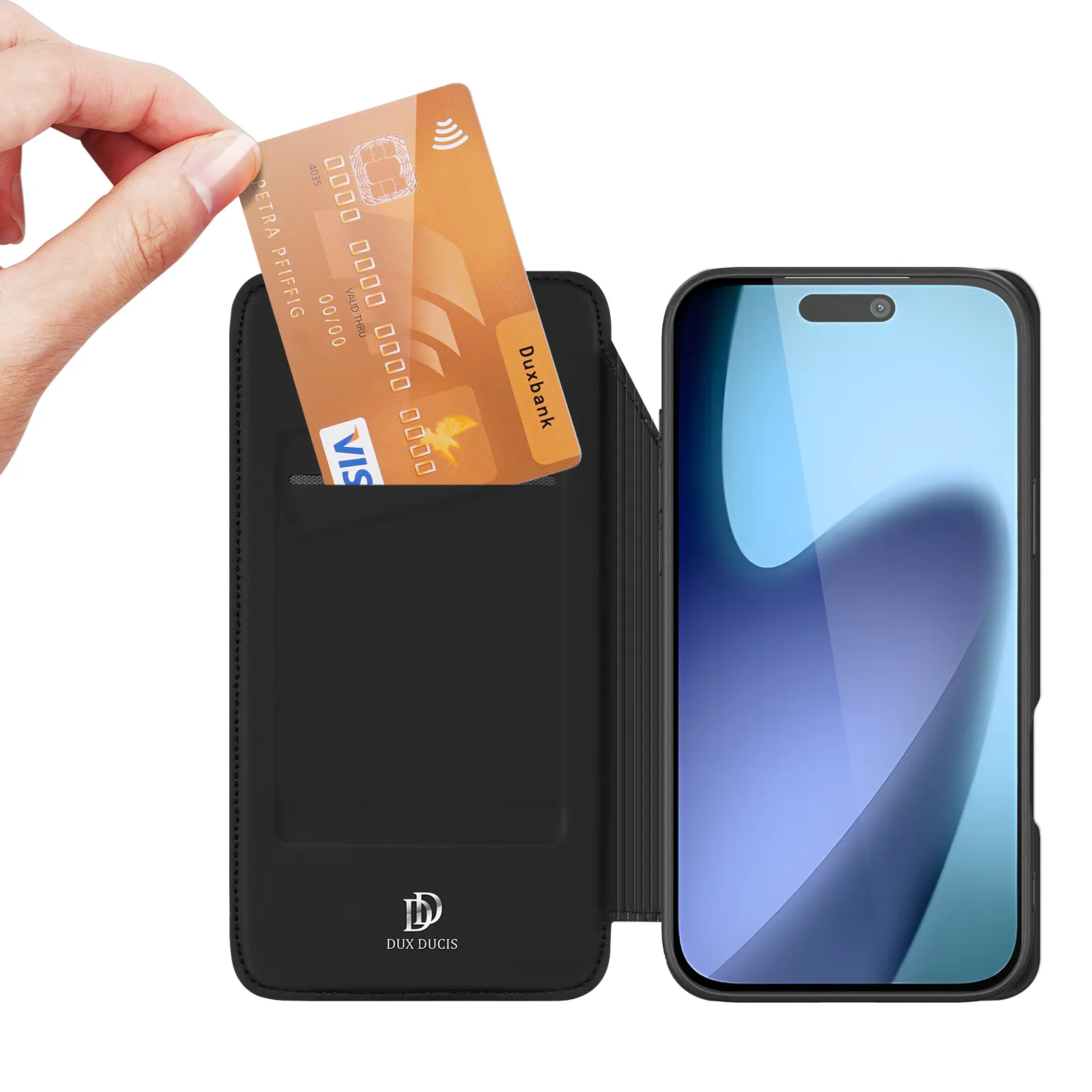 DUX DUCIS wallet case SKIN PRO for IPHONE 17 AIR black - Image 2